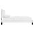 Roxanne Performance Velvet Twin Platform Bed MOD-7042-WHI