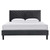 Roxanne Performance Velvet Twin Platform Bed MOD-7042-CHA