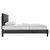 Roxanne Performance Velvet Twin Platform Bed MOD-7042-CHA