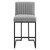 Indulge Channel Tufted Fabric Counter Stool EEI-4653-LGR