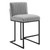 Indulge Channel Tufted Fabric Counter Stool EEI-4653-LGR