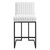 Indulge Channel Tufted Fabric Counter Stool EEI-4653-WHI