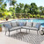 Endeavor Outdoor Patio Wicker Rattan Sectional Sofa EEI-4658-GRY-GRY
