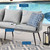 Endeavor Outdoor Patio Wicker Rattan Sectional Sofa EEI-4658-GRY-GRY