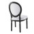 Emanate Vintage French Upholstered Fabric Dining Side Chair EEI-4667-BLK-WHI