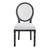 Emanate Vintage French Upholstered Fabric Dining Side Chair EEI-4667-BLK-WHI