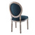 Emanate Vintage French Upholstered Fabric Dining Side Chair EEI-4667-NAT-BLU