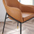 Jovi Vegan Leather Dining Chair EEI-4672-BLK-TAN