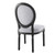 Emanate Vintage French Upholstered Fabric Dining Side Chair EEI-4667-BLK-LGR