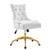 Regent Tufted Performance Velvet Office Chair EEI-4571-GLD-WHI