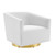 Twist Accent Lounge Performance Velvet Swivel Chair EEI-4626-GLD-WHI