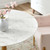 Verne 40" Artificial Marble Dining Table EEI-4749-GLD-WHI