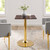 Verne 24" Square Dining Table EEI-4740-GLD-CHE