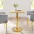 Verne 24" Square Dining Table EEI-4741-GLD-NAT