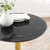 Verne 28" Artificial Marble Dining Table EEI-4746-GLD-BLK