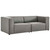 Mingle Vegan Leather 2-Piece Sectional Sofa Loveseat EEI-4788-GRY