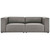 Mingle Vegan Leather 2-Piece Sectional Sofa Loveseat EEI-4788-GRY