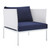 Harmony 3-Piece  Sunbrella® Outdoor Patio Aluminum Seating Set EEI-4686-WHI-NAV-SET