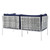 Harmony 5-Piece  Sunbrella® Basket Weave Outdoor Patio Aluminum Seating Set EEI-4692-TAU-NAV-SET