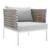 Harmony 5-Piece  Sunbrella® Basket Weave Outdoor Patio Aluminum Seating Set EEI-4693-TAN-GRY-SET