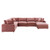 Commix Down Filled Overstuffed Performance Velvet 7-Piece Sectional Sofa EEI-4825-DUS