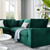 Commix Down Filled Overstuffed Performance Velvet 5-Piece Sectional Sofa EEI-4823-GRN