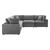 Commix Down Filled Overstuffed Performance Velvet 5-Piece Sectional Sofa EEI-4823-GRY