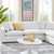 Commix Down Filled Overstuffed Performance Velvet 6-Piece Sectional Sofa EEI-4824-WHI