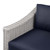 Conway Outdoor Patio Wicker Rattan Left-Arm Chair EEI-4845-LGR-NAV