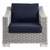 Conway Outdoor Patio Wicker Rattan Armchair EEI-4840-LGR-NAV