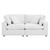 Commix Down Filled Overstuffed Performance Velvet Loveseat EEI-4816-WHI