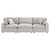 Commix Down Filled Overstuffed Performance Velvet 3-Seater Sofa EEI-4817-LGR