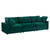 Commix Down Filled Overstuffed Performance Velvet 3-Seater Sofa EEI-4817-GRN