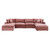 Commix Down Filled Overstuffed Performance Velvet 6-Piece Sectional Sofa EEI-4821-DUS