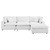 Commix Down Filled Overstuffed Performance Velvet 4-Piece Sectional Sofa EEI-4818-WHI