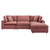 Commix Down Filled Overstuffed Performance Velvet 4-Piece Sectional Sofa EEI-4818-DUS