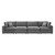 Commix Down Filled Overstuffed Performance Velvet 4-Seater Sofa EEI-4819-GRY