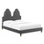 Alexandria Tufted Performance Velvet Twin Platform Bed MOD-6932-CHA