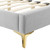 Alexandria Tufted Performance Velvet Twin Platform Bed MOD-6931-LGR