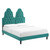 Alexandria Tufted Performance Velvet Twin Platform Bed MOD-6933-TEA