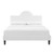 Soleil Performance Velvet Full Bed MOD-7034-WHI