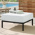 Hanalei Outdoor Patio Ottoman EEI-5029-IVO-WHI