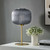 Reprise Glass Sphere Glass and Metal Table Lamp EEI-5622-BLK-SBR