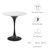 Lippa 20" Round Artificial Marble Side Table EEI-5690-BLK-WHI