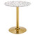 Verne 28" Round Terrazzo Dining Table EEI-5701-GLD-WHI