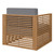 Carlsbad Teak Wood Outdoor Patio Armchair EEI-5606-NAT-GRY