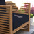 Carlsbad Teak Wood Outdoor Patio Armchair EEI-5606-NAT-NAV