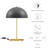 Ideal Metal Table Lamp EEI-5629-GRY-SBR