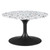 Lippa 28" Round Terrazzo Coffee Table EEI-5712-BLK-WHI