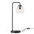 Silo Glass Globe Glass and Metal Table Lamp EEI-5617-BLK